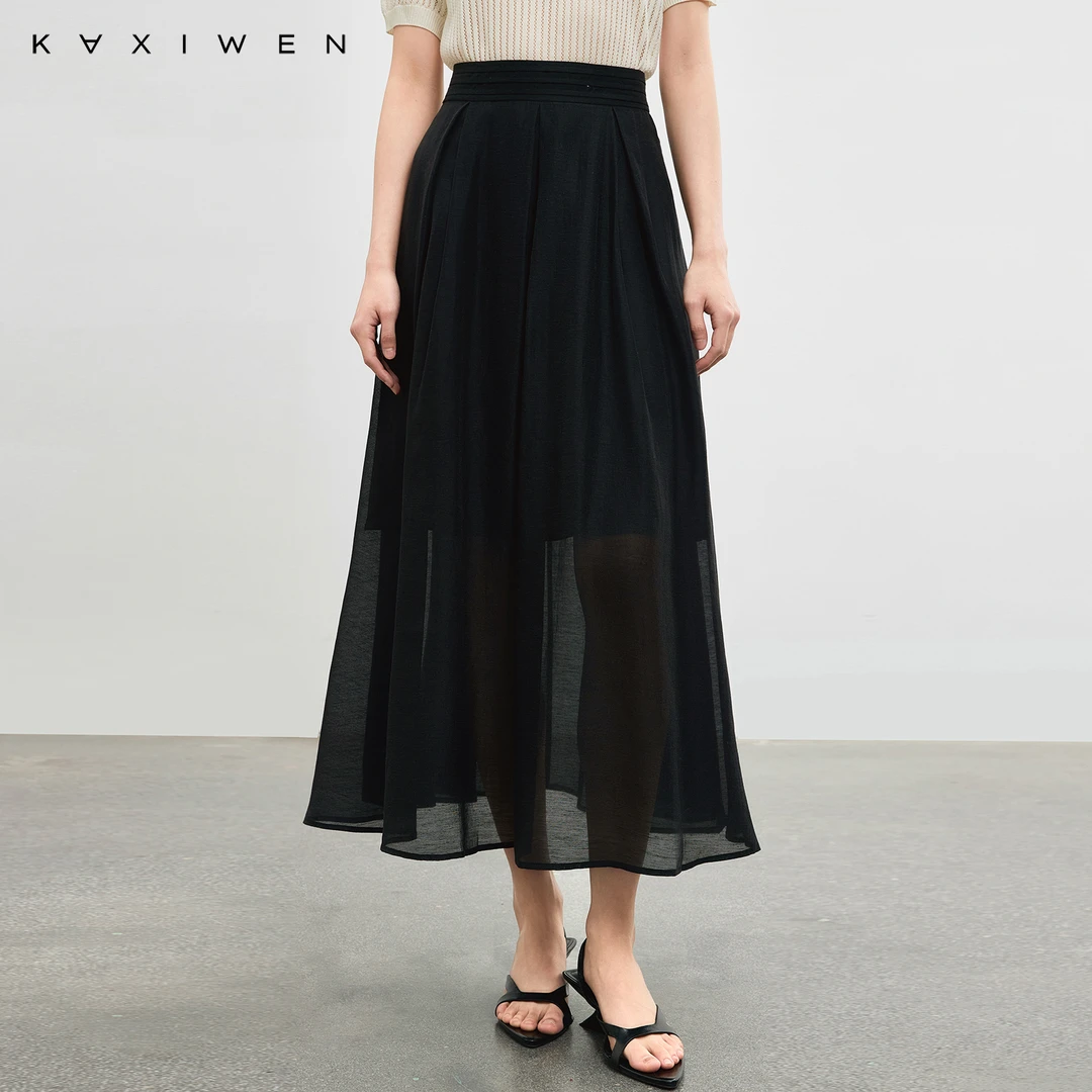 【尚雅专属】简约飘逸气质亚麻大裙摆N2089