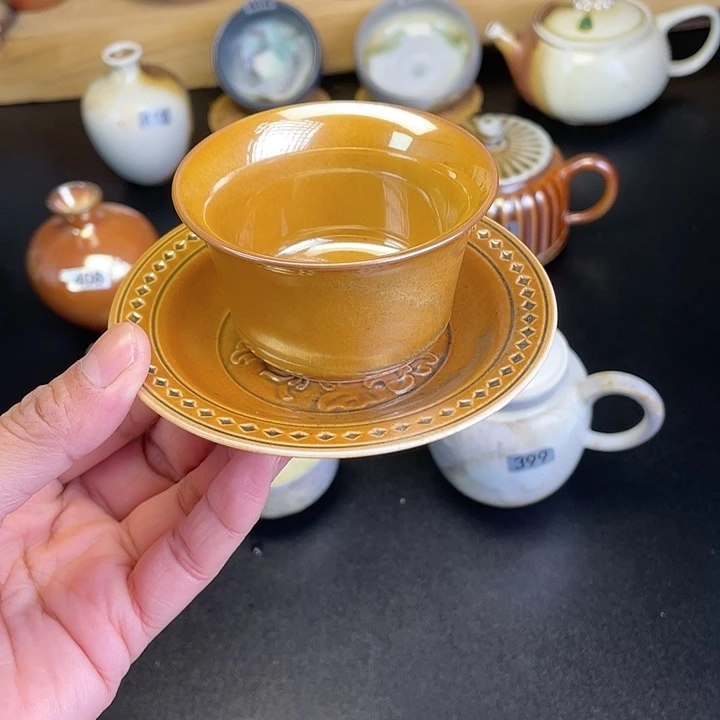 燃薪柴烧茶器志野杯