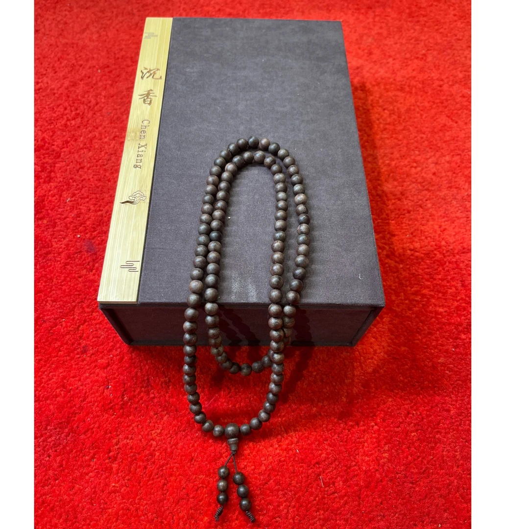 【杨总珍藏】Rsp0780文莱龙鳞纹 沉香手串108*0.8（多样性发货）