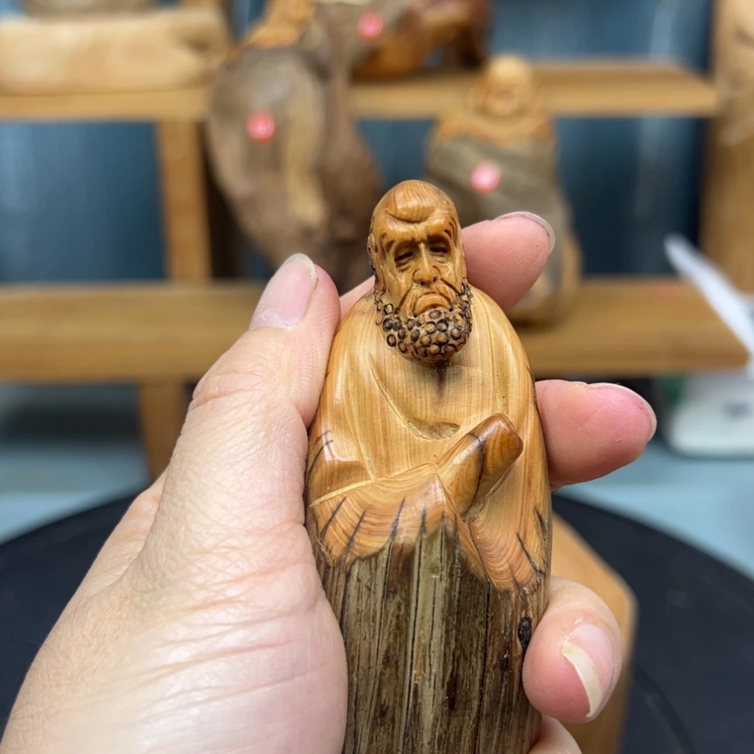 木崖柏木摆件手把件