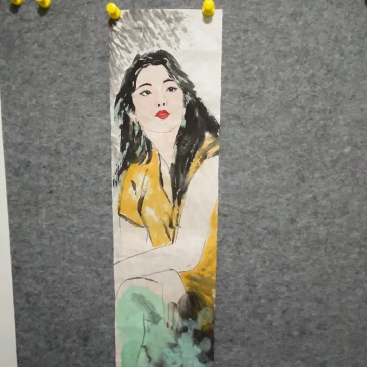 带灯款大鱼书画艺术作品