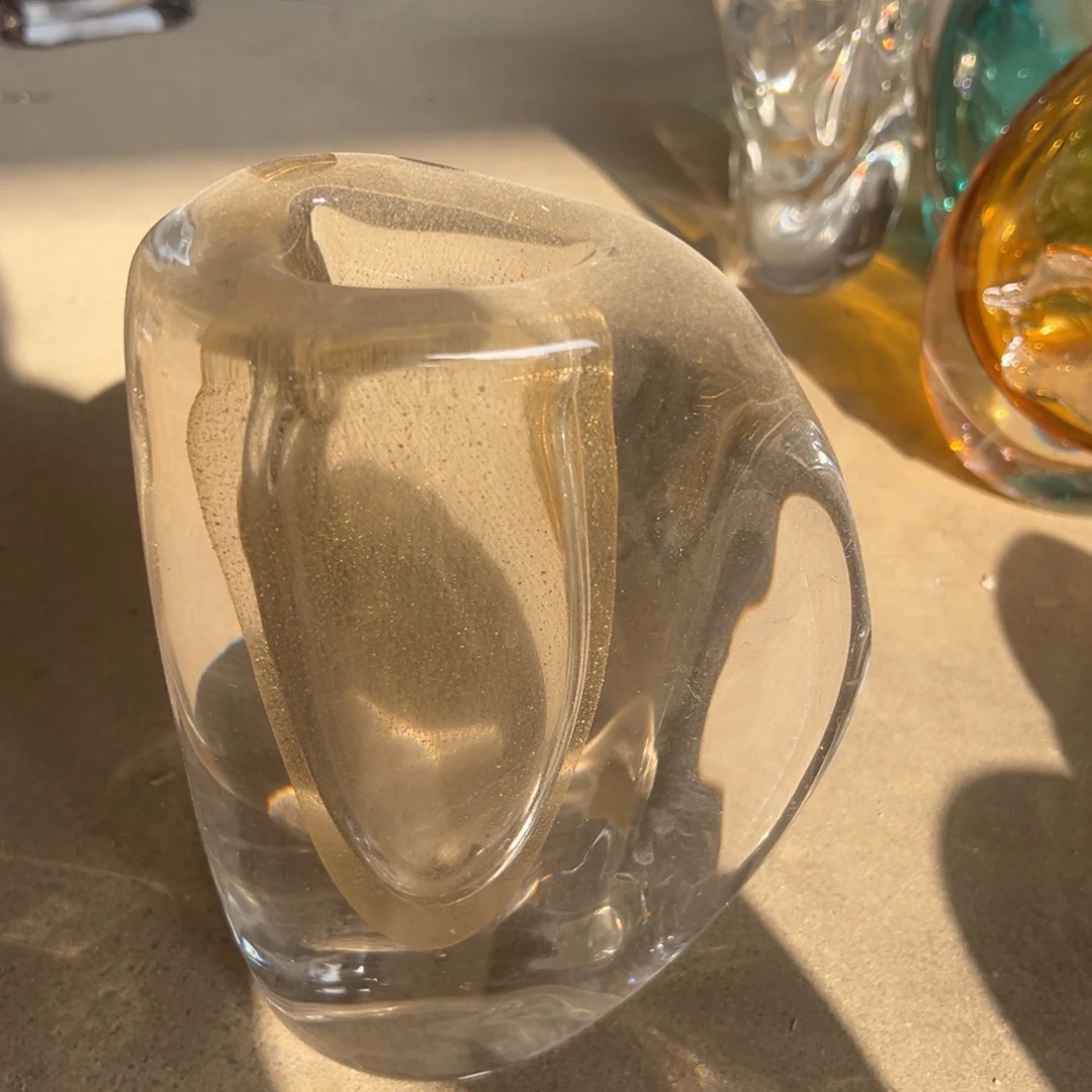 弘扬琉璃花器微瑕高度20