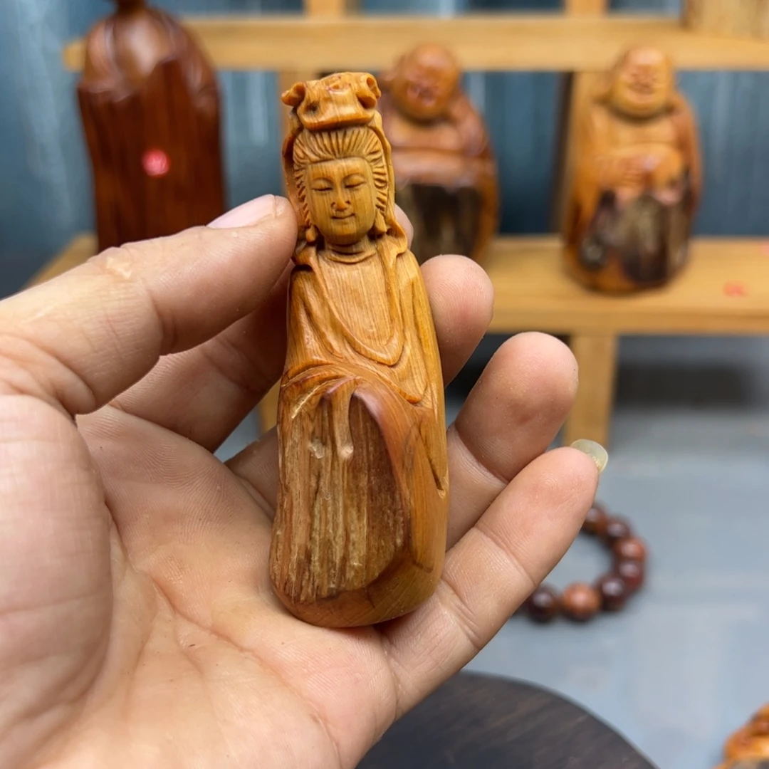 用***9木崖柏木摆件手把件