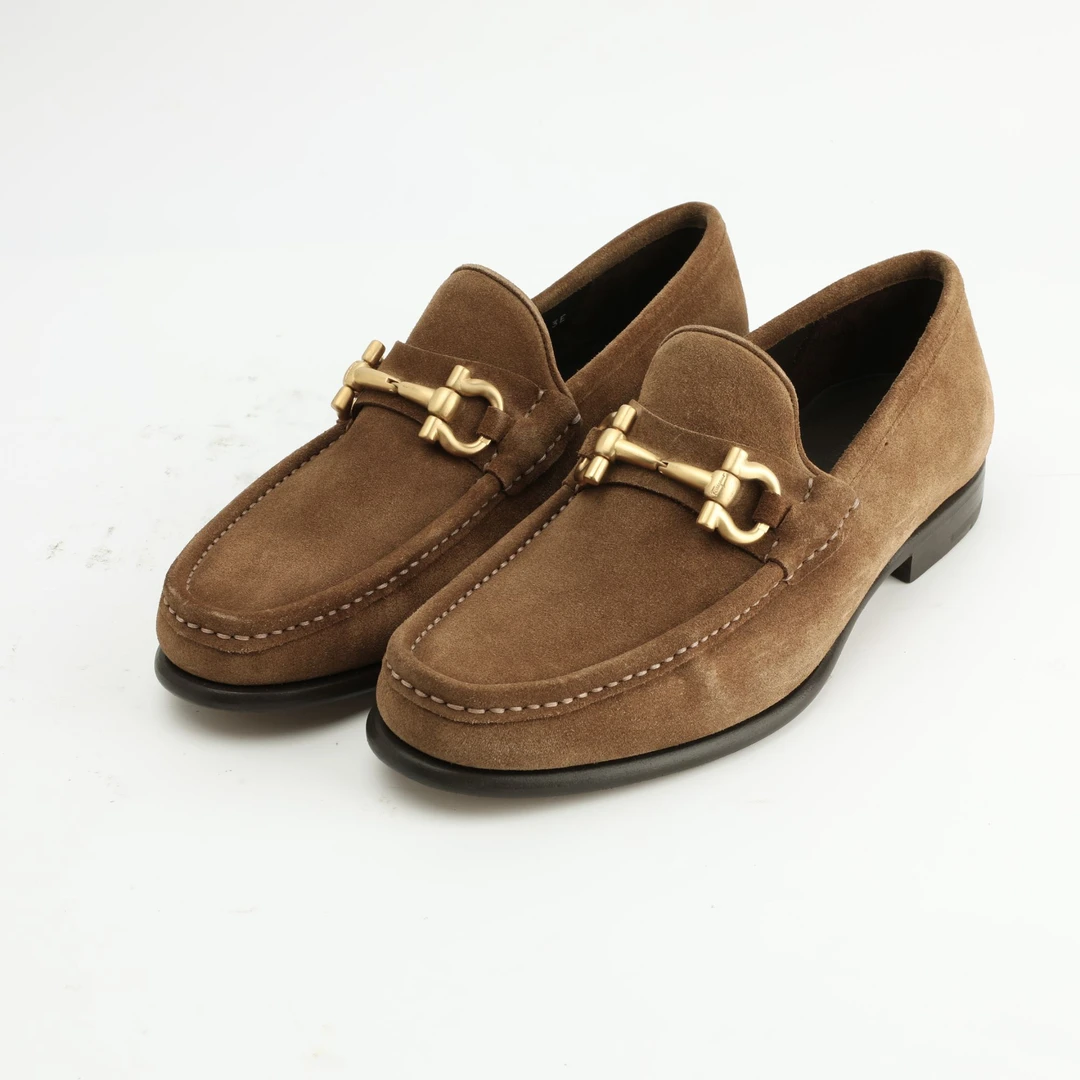 未使用 FERRAGAMO/菲拉格慕 男士马衔扣英伦风休闲鞋MAS0A0617511