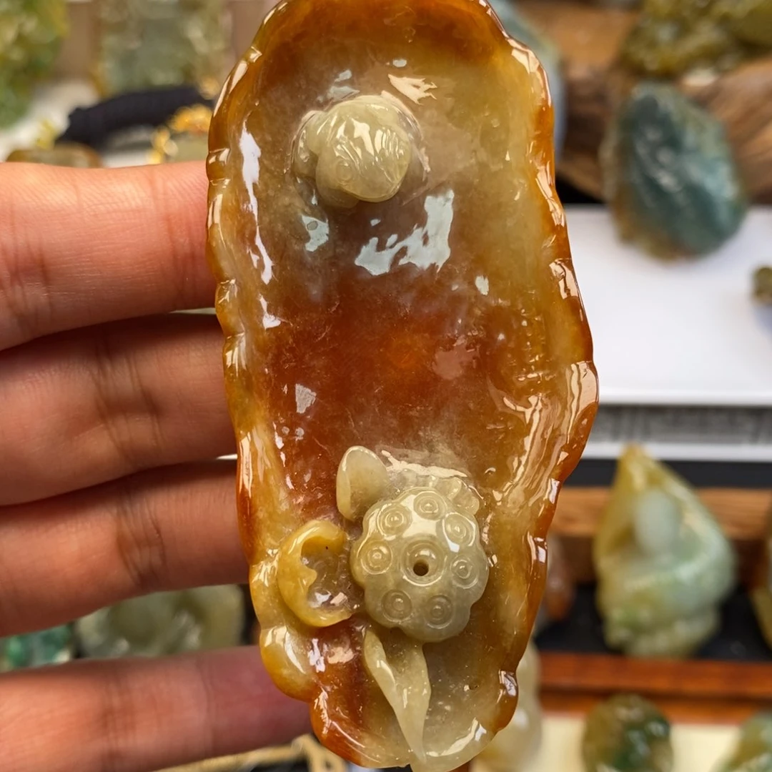 颈饰未镶嵌翡翠缅甸天然翡翠香插小摆