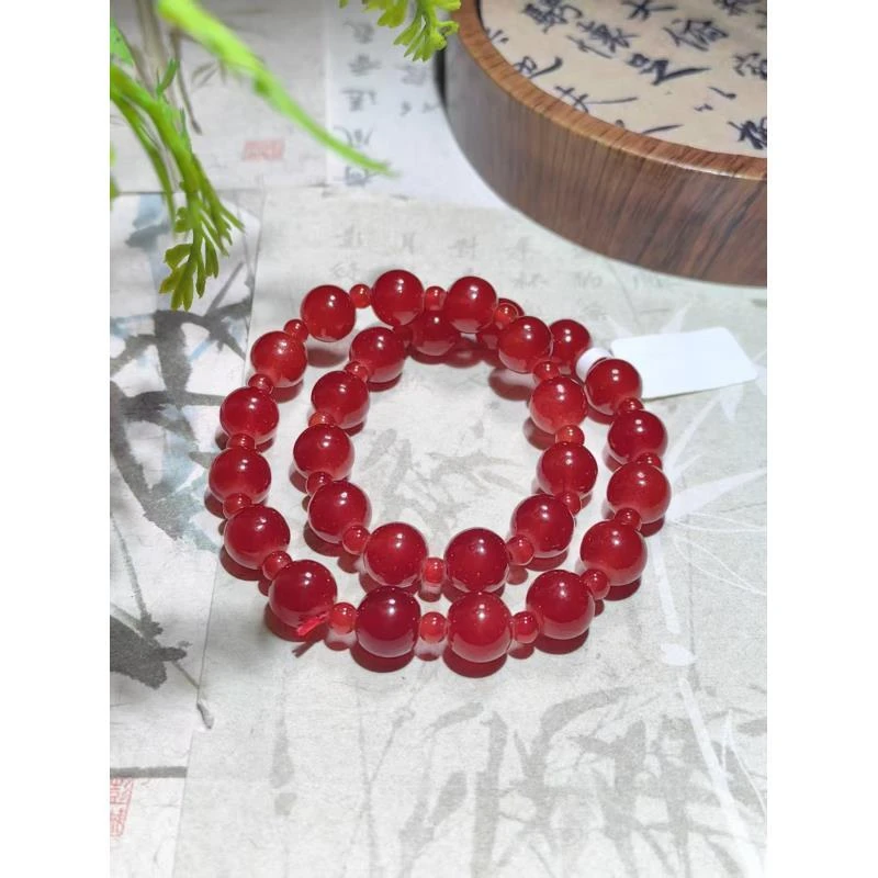 红玛瑙 双圈手串0.9【无礼盒】1068