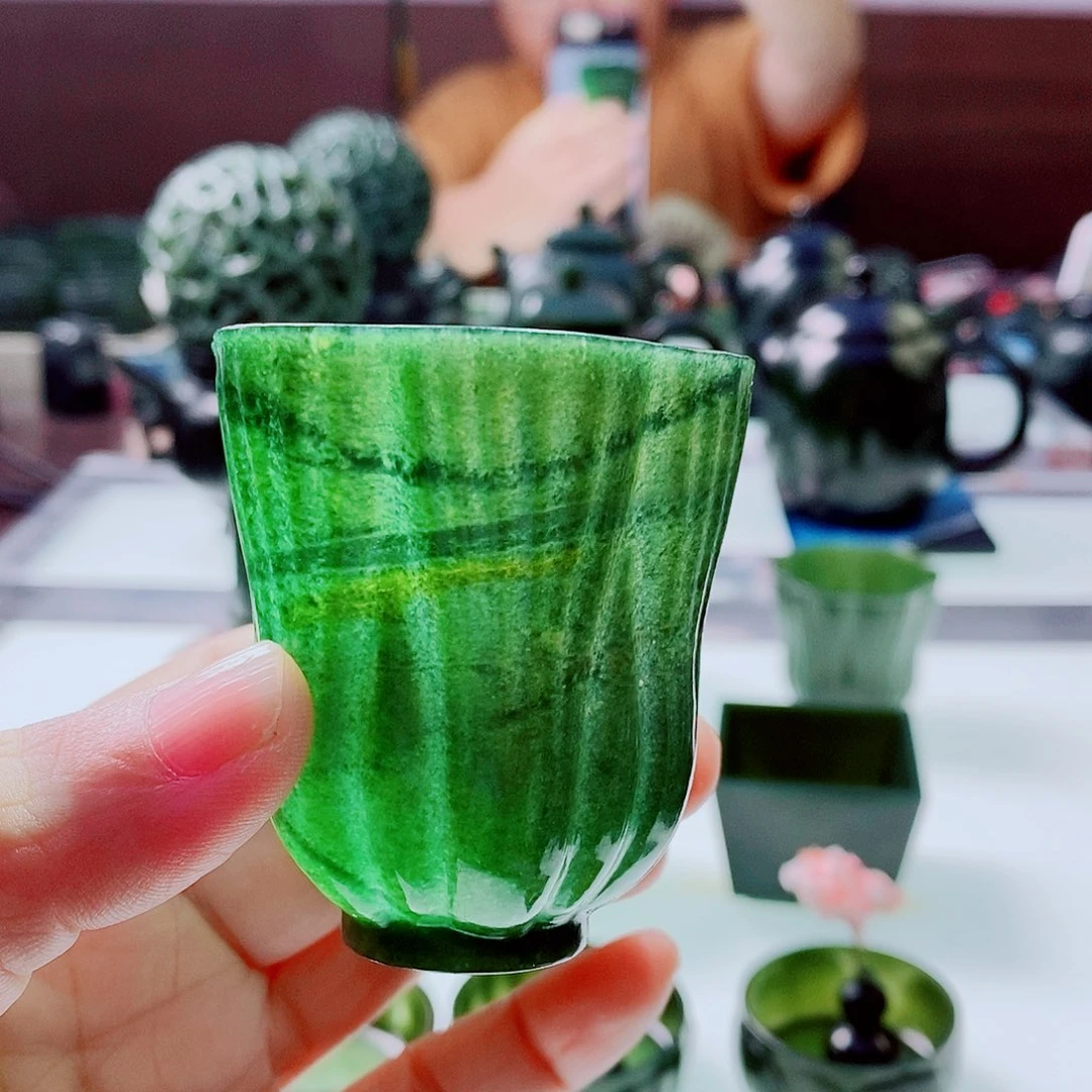 未镶嵌和田玉（青玉）摆件微瑕