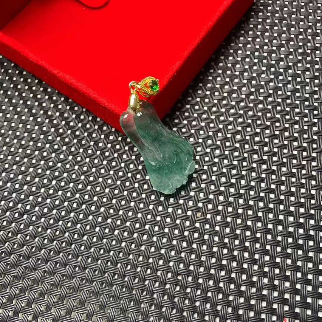 A1312绿花白菜吊坠