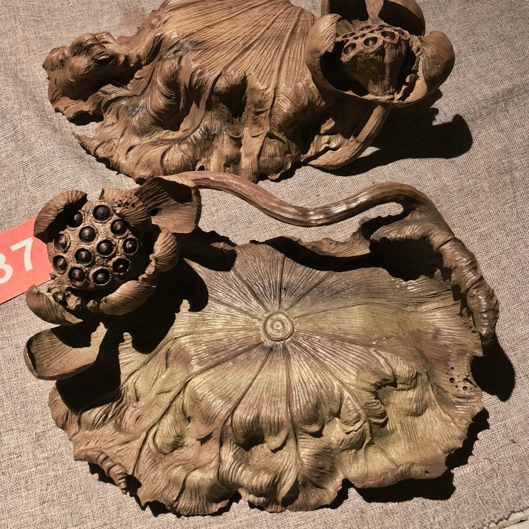 阴沉木居*艺手工壶承乌木金丝楠。