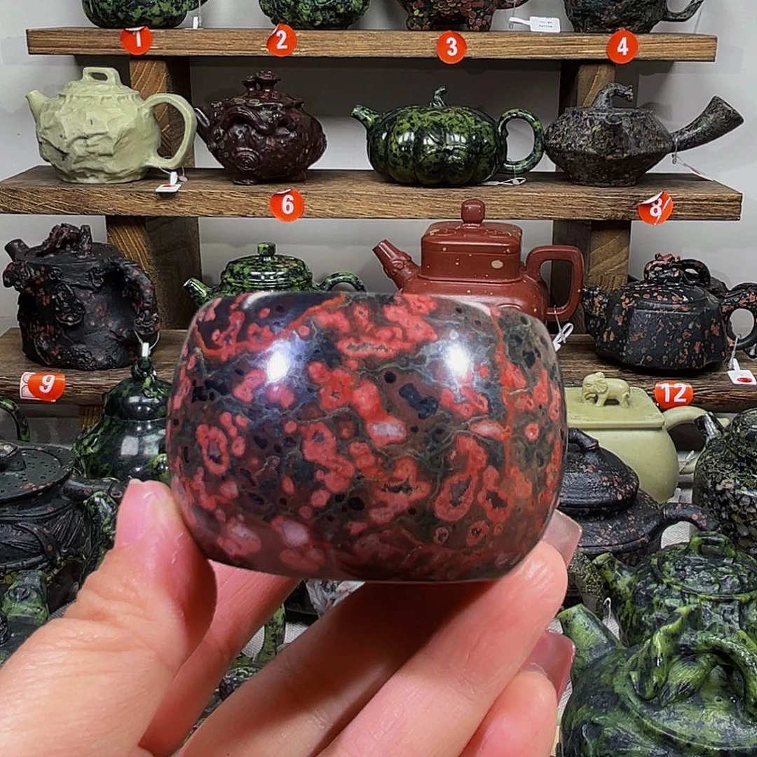梅花玉圆鼓杯微瑕