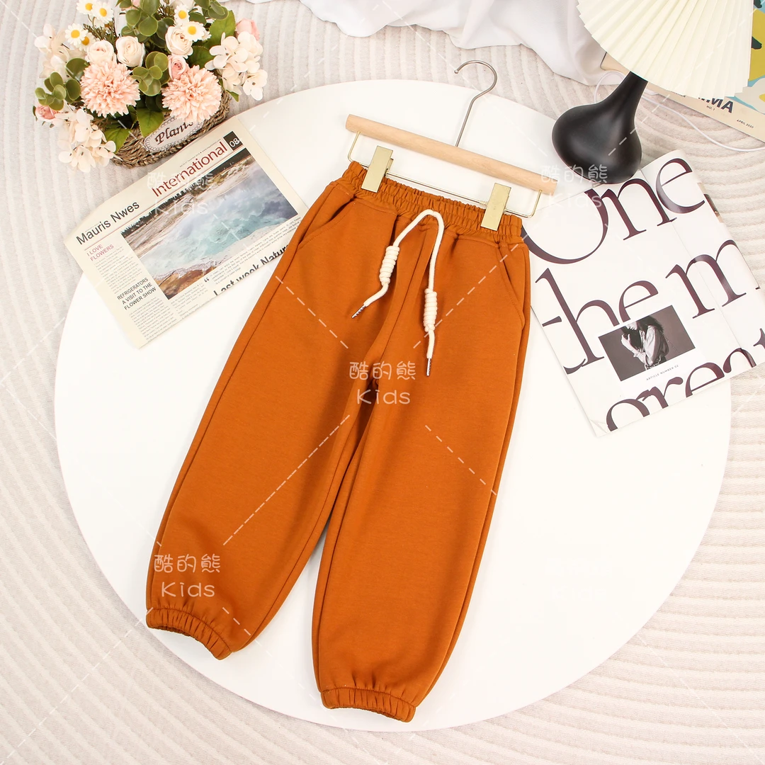 儿童卫衣裤2025春秋新款男童女童裤子韩版休闲洋气运动裤D3K5-419