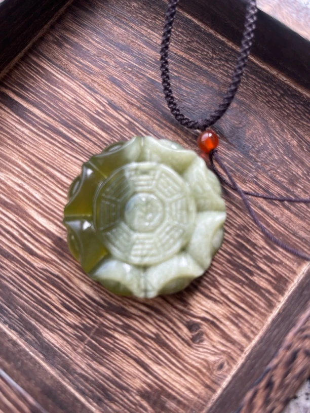 岫玉元宝八卦吊坠 挂件