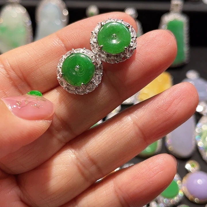 翡翠银S925镶嵌颈饰