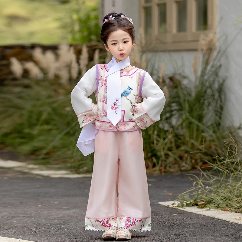 早春套装新款宝宝童装春秋春装儿童洋气时髦外套两件套小女孩女童