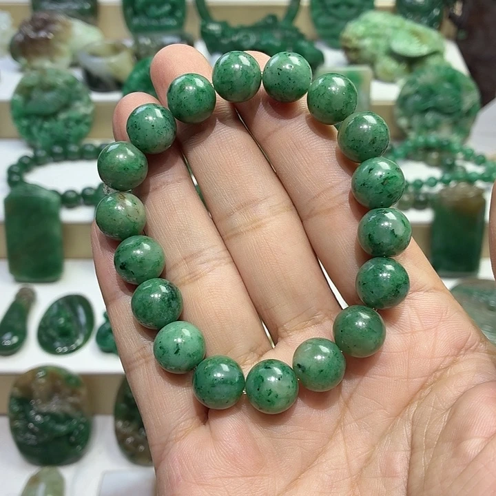 独山玉未镶嵌手串卡11.8