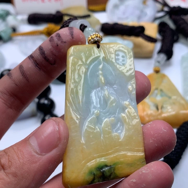 颈饰未镶嵌翡翠保真天然a货翡翠