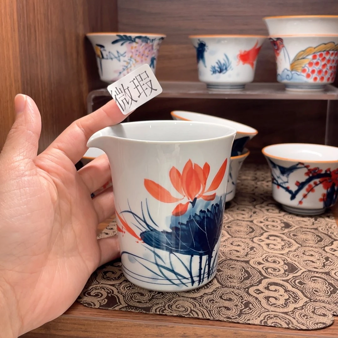 纯手绘釉下彩微瑕