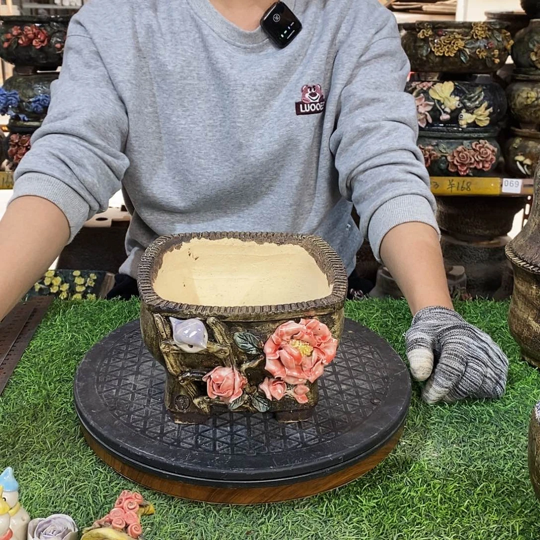 红陶青藤花器多肉花盆