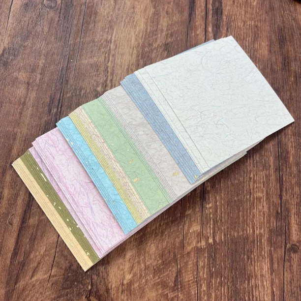 四寸软卡半生熟彩麻十色混搭适合书画创作练习