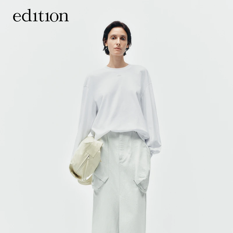 【达人专属】E+云朵系列edition高能感茧型长袖T恤#EBD3TEEK02