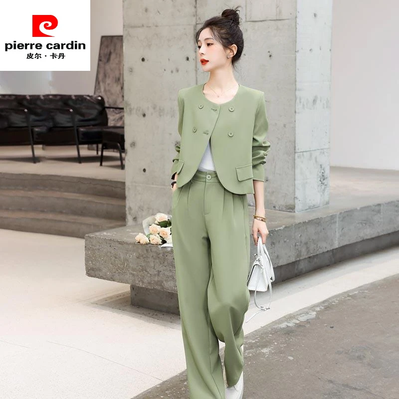 休闲时尚套装女2023春季新款时尚洋气气质百搭西装小香风两件套潮