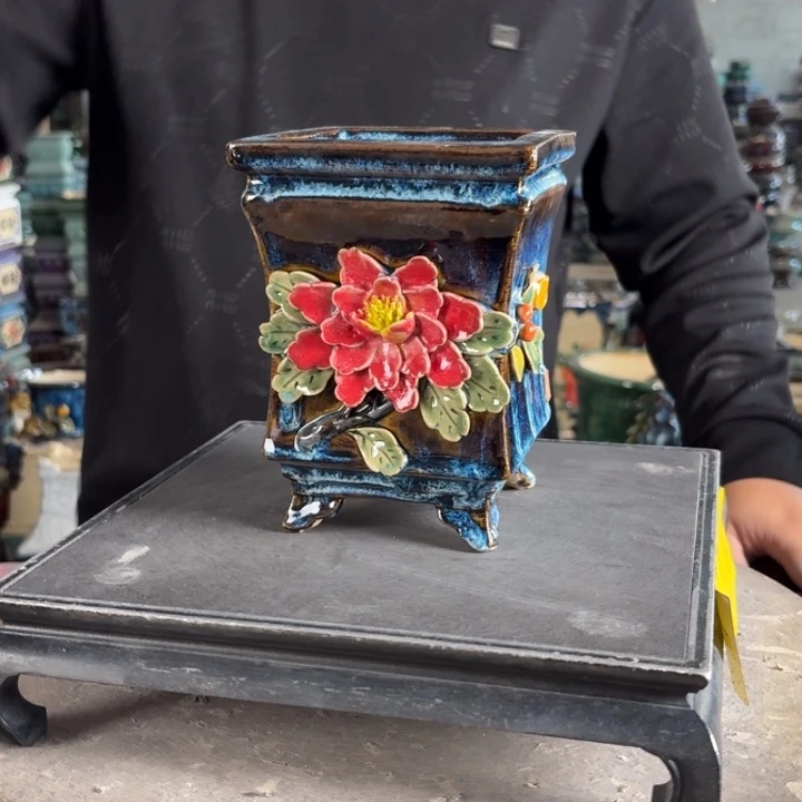 。一风堂石湾花盆 小收缩 内10*15