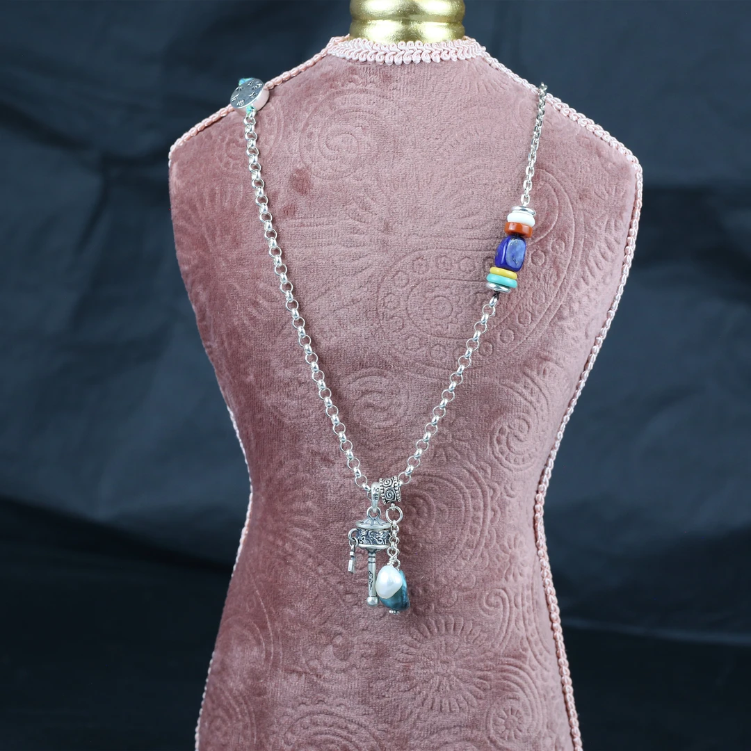 坠链均925银 【思远妹妹同款】手工复古坠链百搭灵动纯银项链