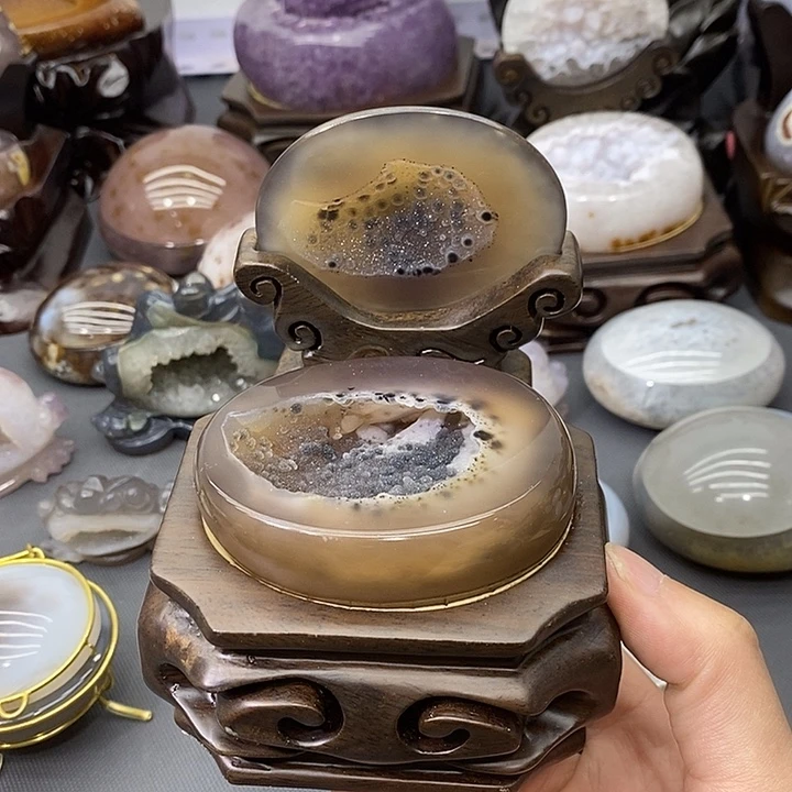 未镶嵌摆件紫晶聚宝盆