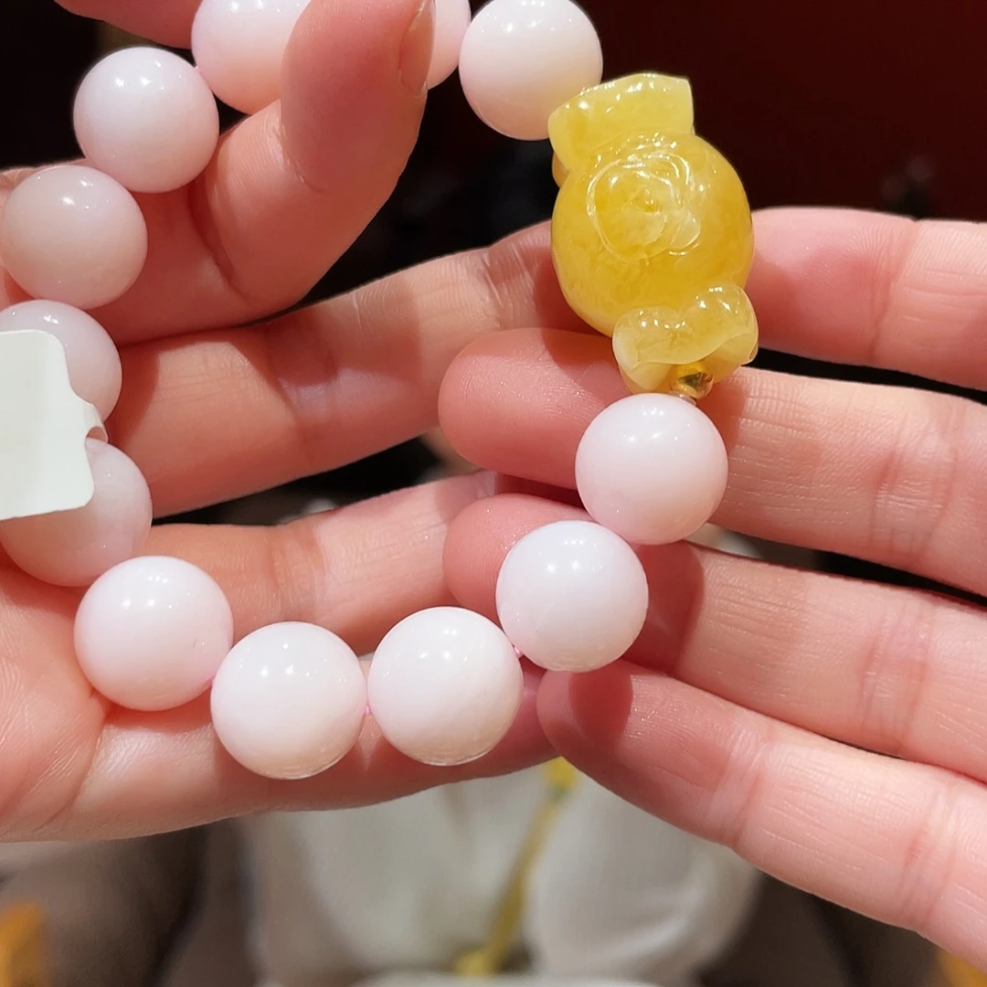 欧泊未镶嵌手链粉澳宝