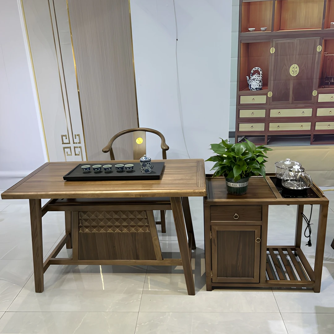 新中式干泡平面茶台茶边柜古典中国风茶几客厅家用简约喝茶桌