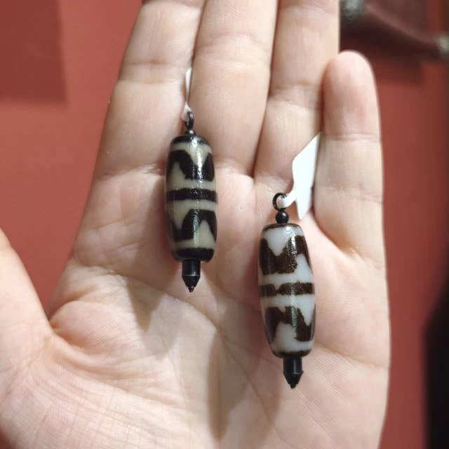 【曹美丽精选】H60103-玛瑙单珠（双牙牙）-多样性发其一-11*28mm
