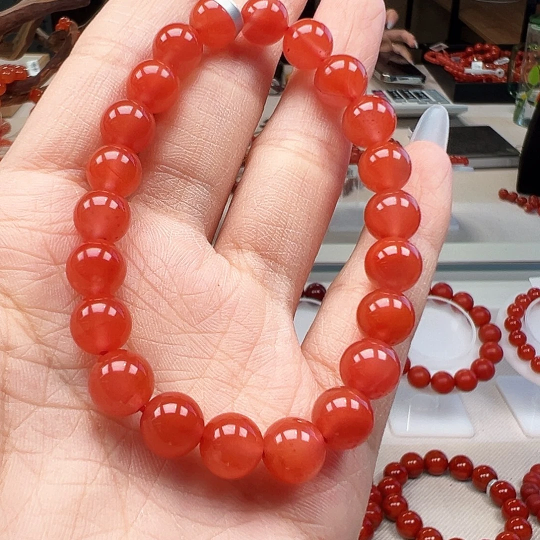 南红玛瑙未镶嵌手链