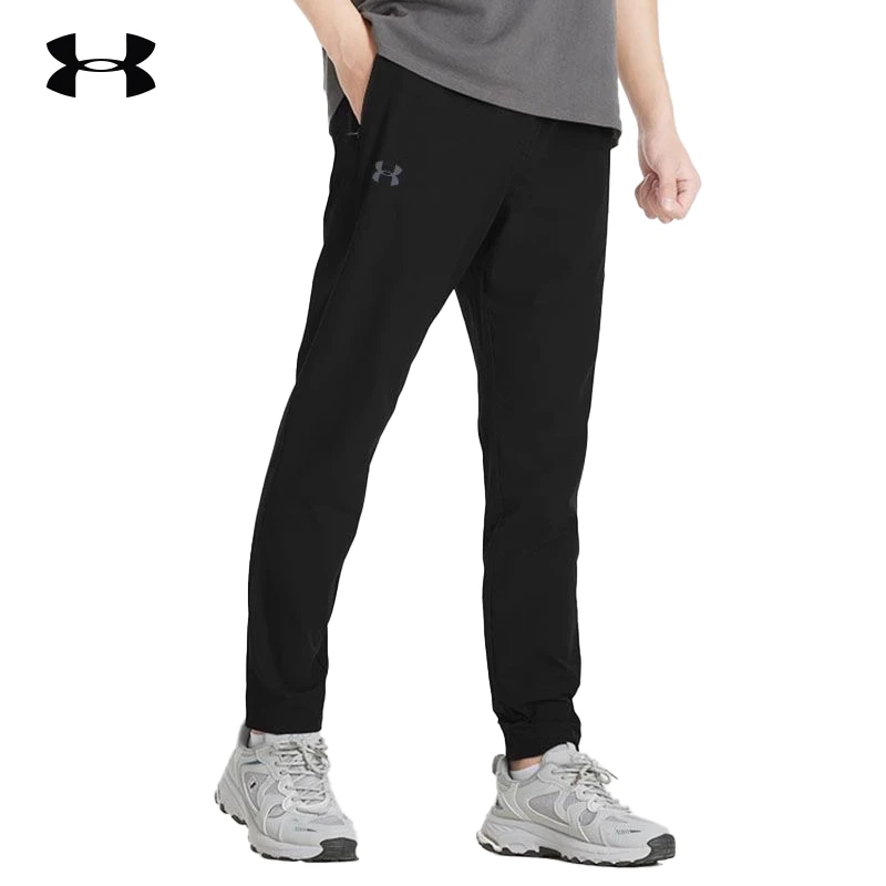 安德玛休闲裤新款运动裤男子户外训练梭织直筒裤舒适百搭健身长裤