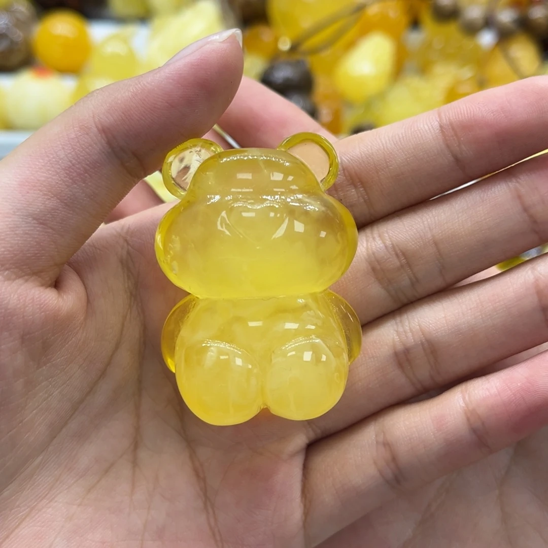 未镶嵌琥珀手链天然琥珀蜜蜡小熊19.5g