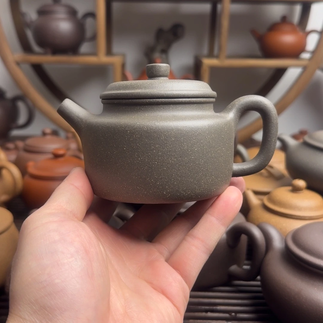 紫砂茶壶德钟220cc黄龙山青段
