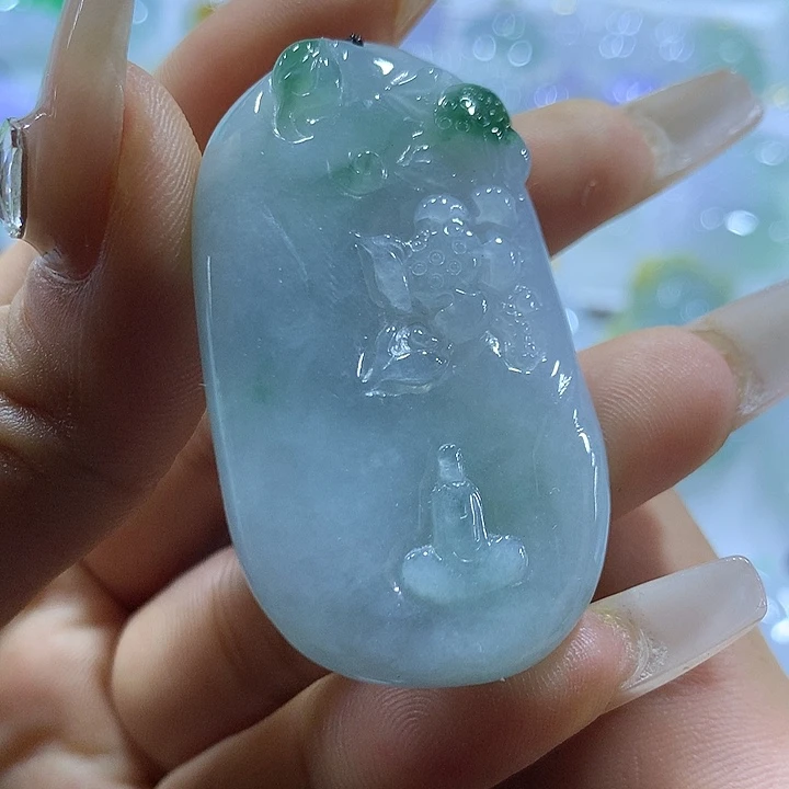 翡翠未镶嵌颈饰天然翡翠A货吊坠