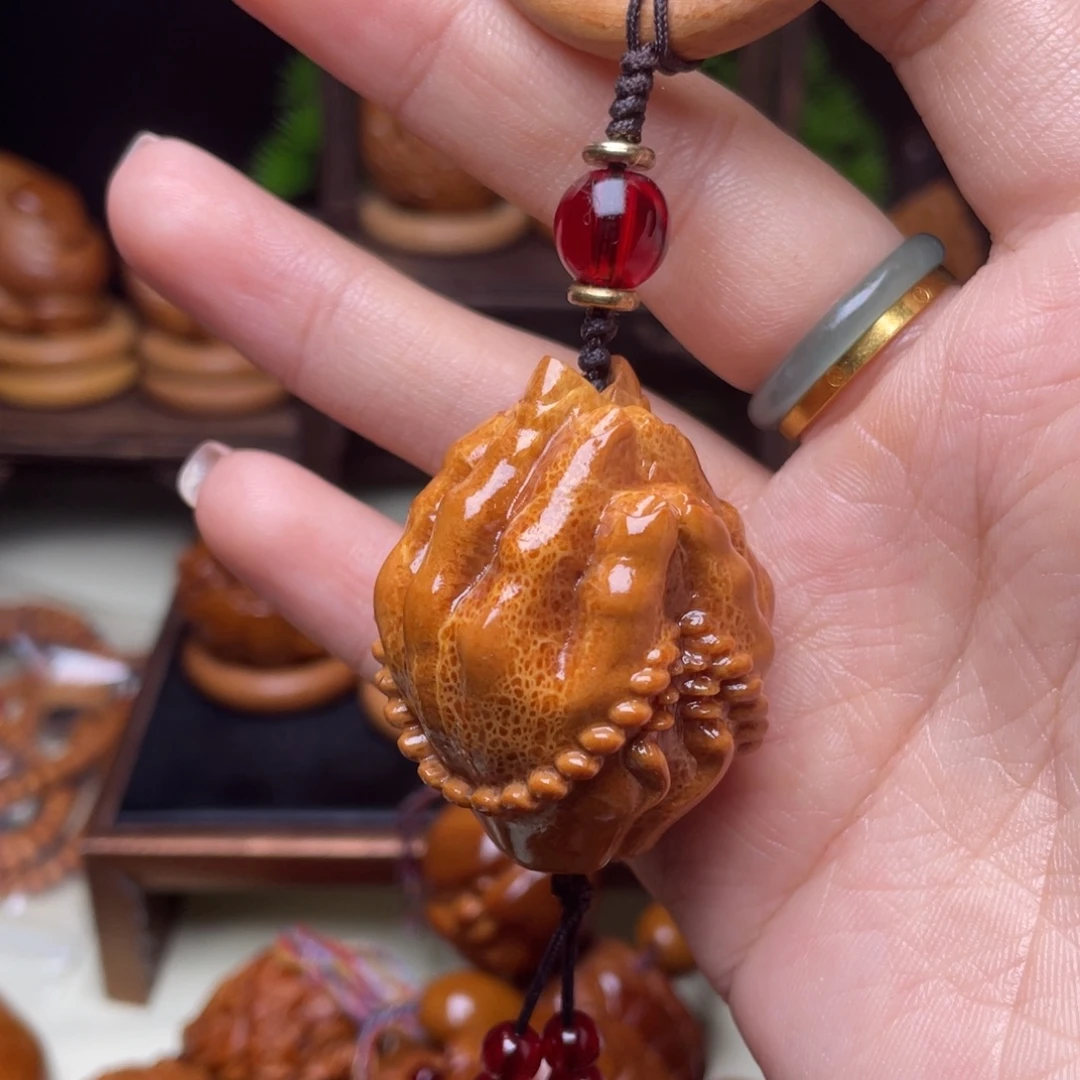 橄榄核吊坠佛手单籽指环