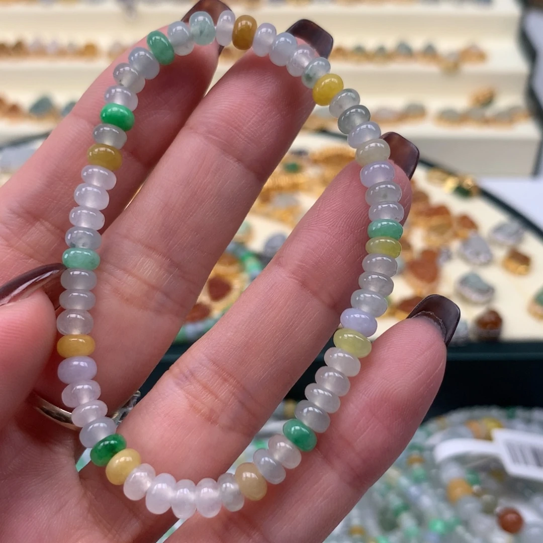 翡翠散珠鼓珠手串