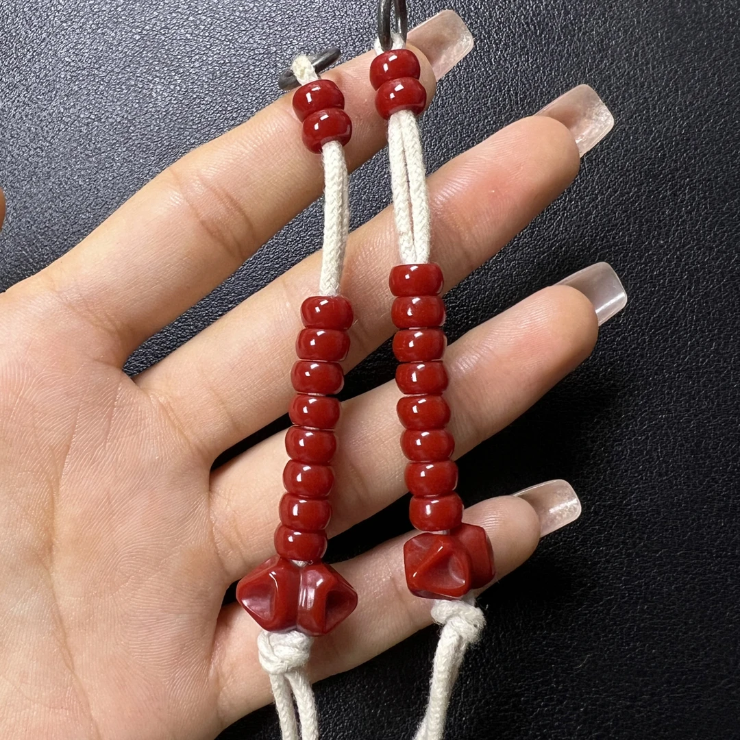 藏传收获一对料器计数器