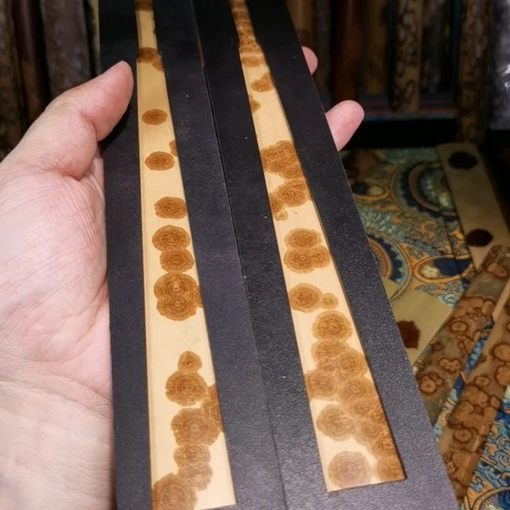 扇子大铜钱花绿春精品扇料