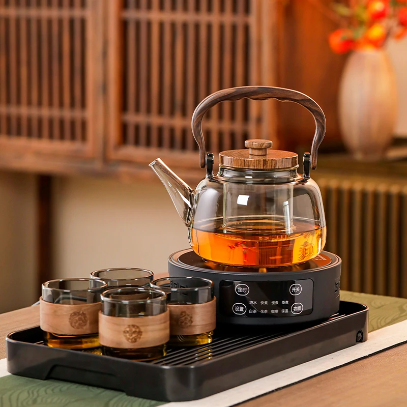海于新款1500瓦大功率电陶炉不挑壶保温定时炉壶套装