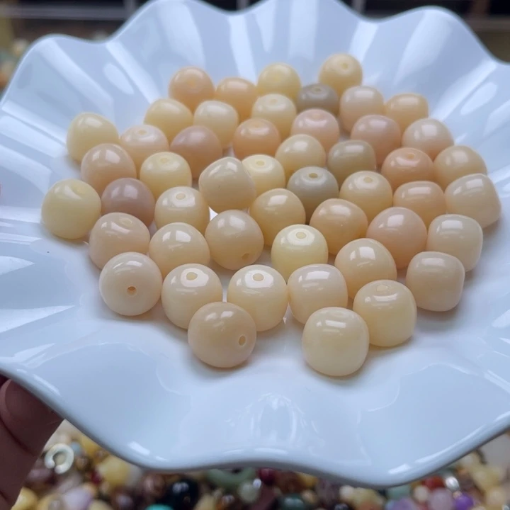 白玉菩提吊坠a12mm/20+20颗奶油桶珠