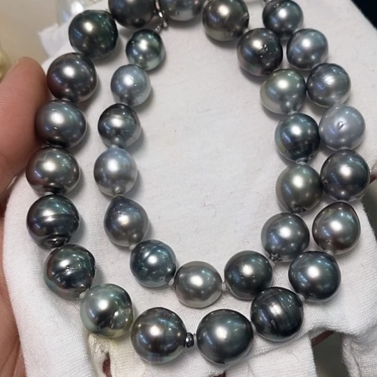 银S925镶嵌海水珍珠颈饰屿*10-13