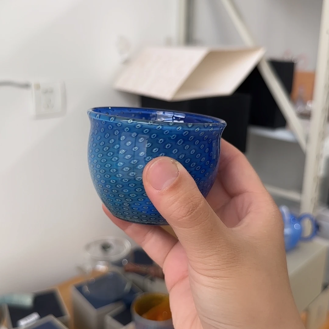 654雨落蓝主人杯高硼硅