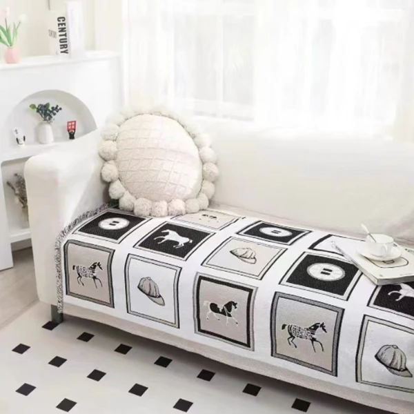 （格子马）90*200新品高端沙发巾