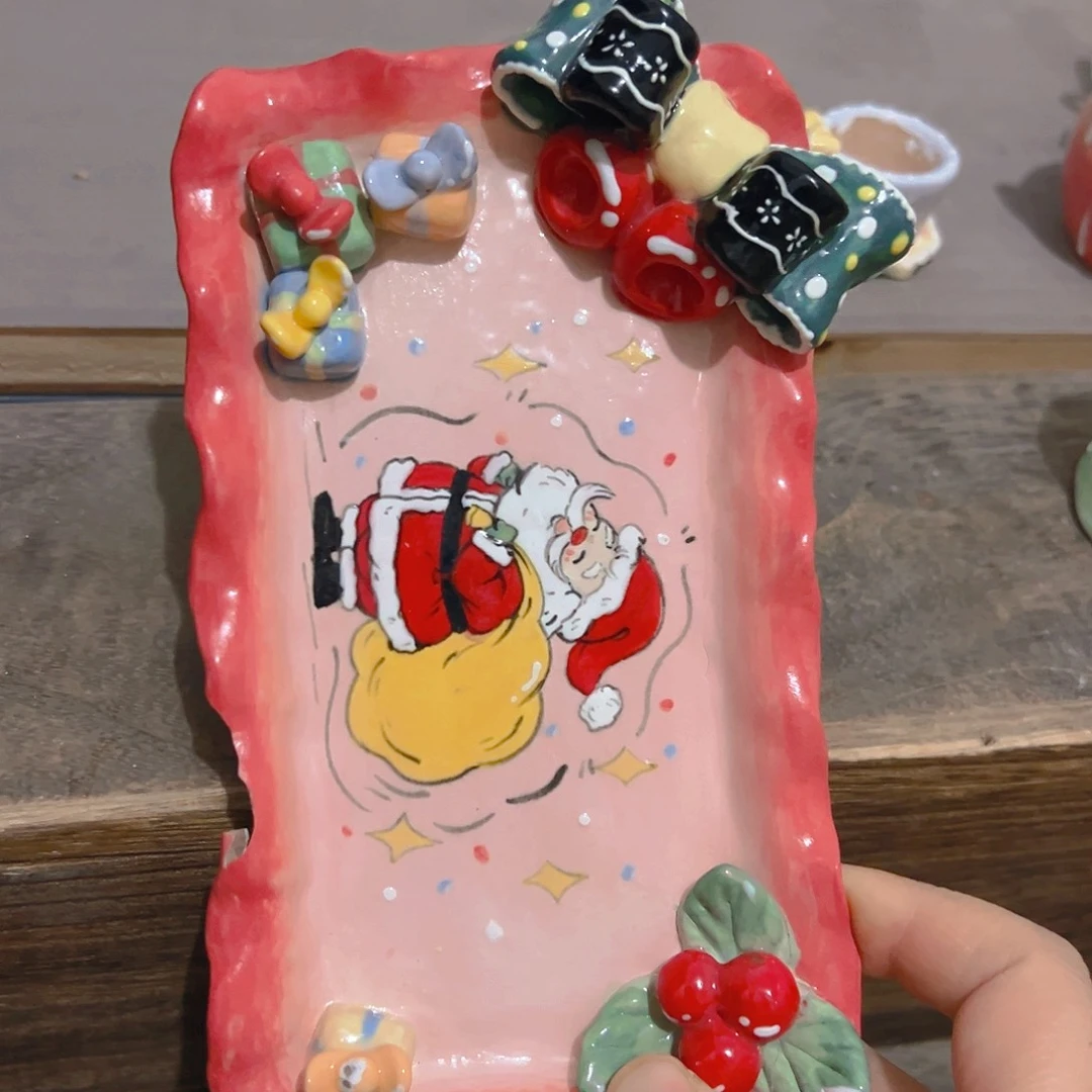 R****圣诞微瑕福福托盘多肉花盆