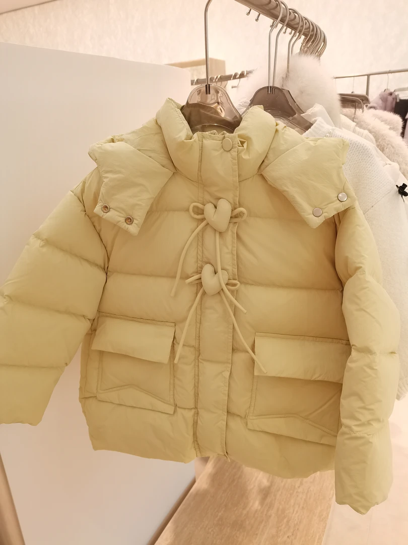恩姐定制2024时尚秋冬女童儿童保暖爱心蝴蝶羽绒外套EN566801