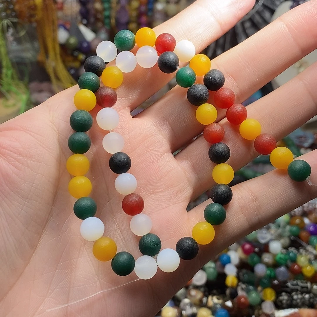 未镶嵌，橘皮玛瑙多宝8mm，石英质玉