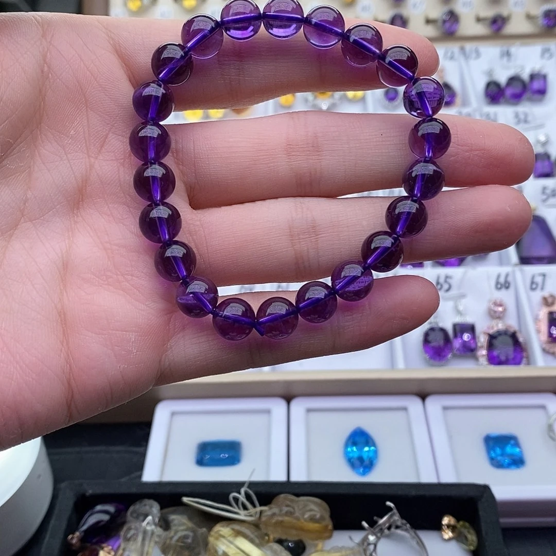 紫晶纯天然无优化紫水晶Q未镶嵌怀*安