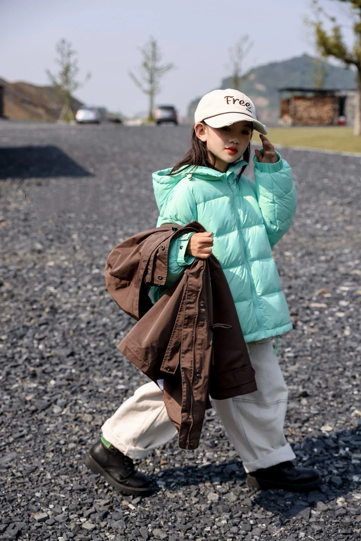 【断码捡漏】110-150码工装休闲两件套韩版儿童秋冬时尚冬季羽绒服